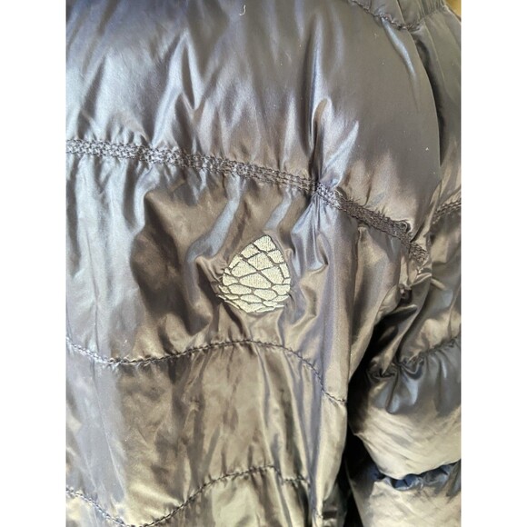 STIO Womens Down Hooded Parka Size XL Navy Puffer Long Warm Ski Outdoor Coat - Picture 5 of 16